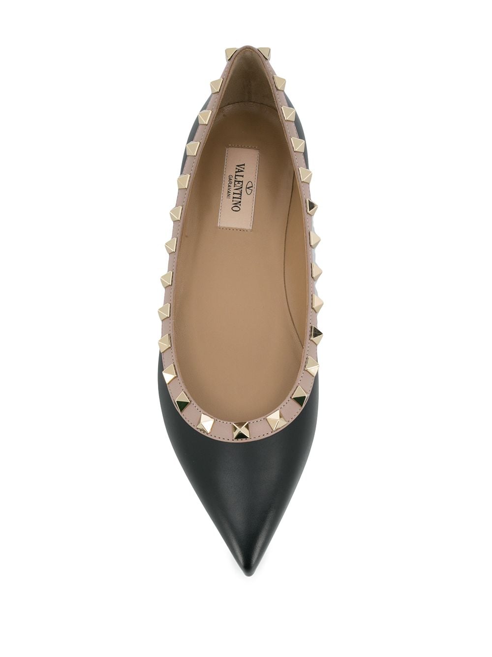 VALENTINO GARAVANI Rockstud Leather Ballet Flims