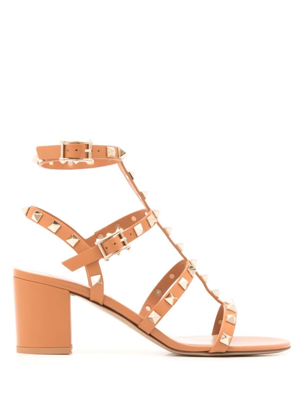 VALENTINO Elegant Ankle Strap Sandals for Women - Almondbeig