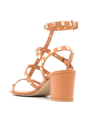 VALENTINO Elegant Ankle Strap Sandals for Women - Almondbeig