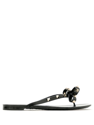 VALENTINO GARAVANI Chic 2024 Women's Black Sandals for Warm Weather Adventures