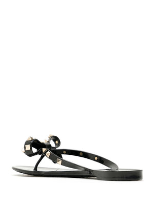 VALENTINO GARAVANI Chic 2024 Women's Black Sandals for Warm Weather Adventures