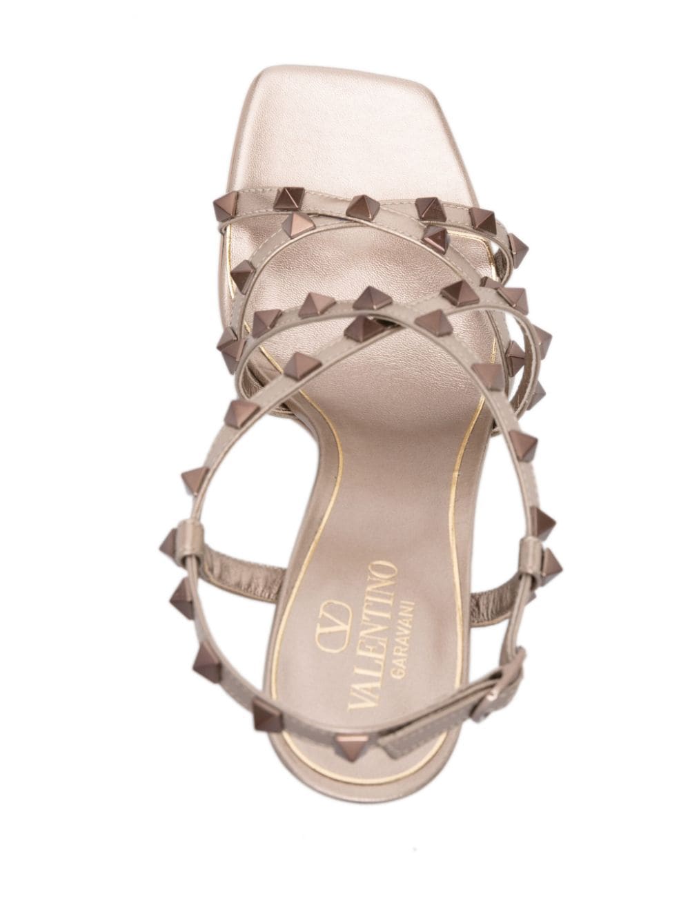 100mm Rockstud Leather Sandals for Women