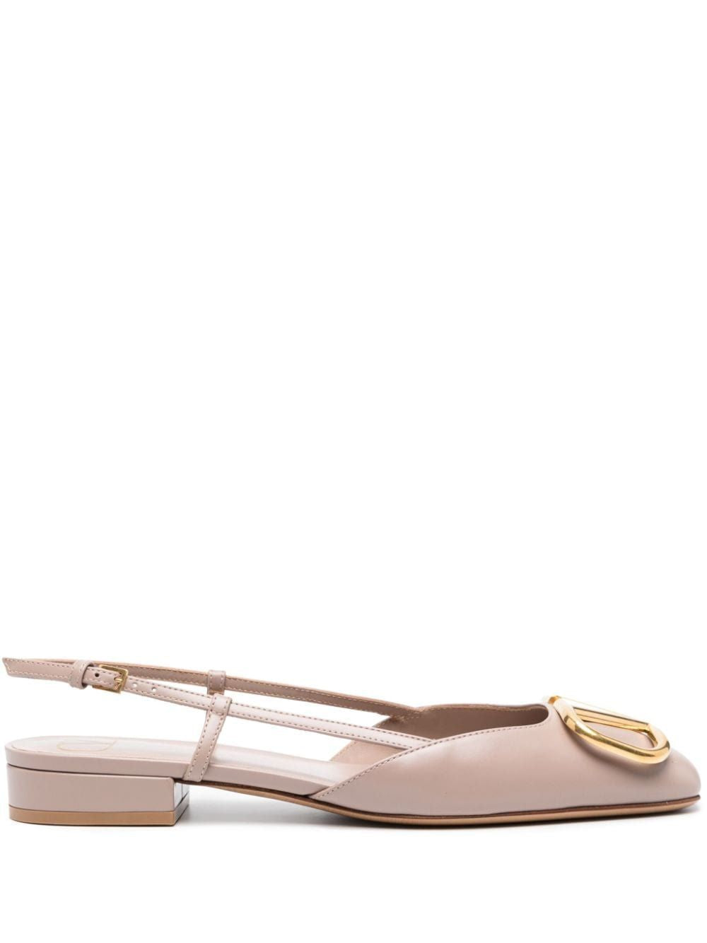 Pink VLOGO Signature Slingback 20mm Flats for Women from VALENTINO - SS24 Collection