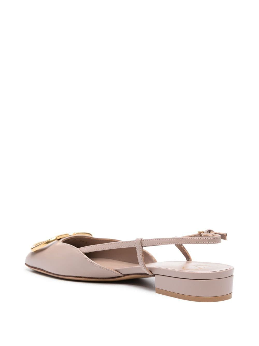 Pink VLOGO Signature Slingback 20mm Flats for Women from VALENTINO - SS24 Collection