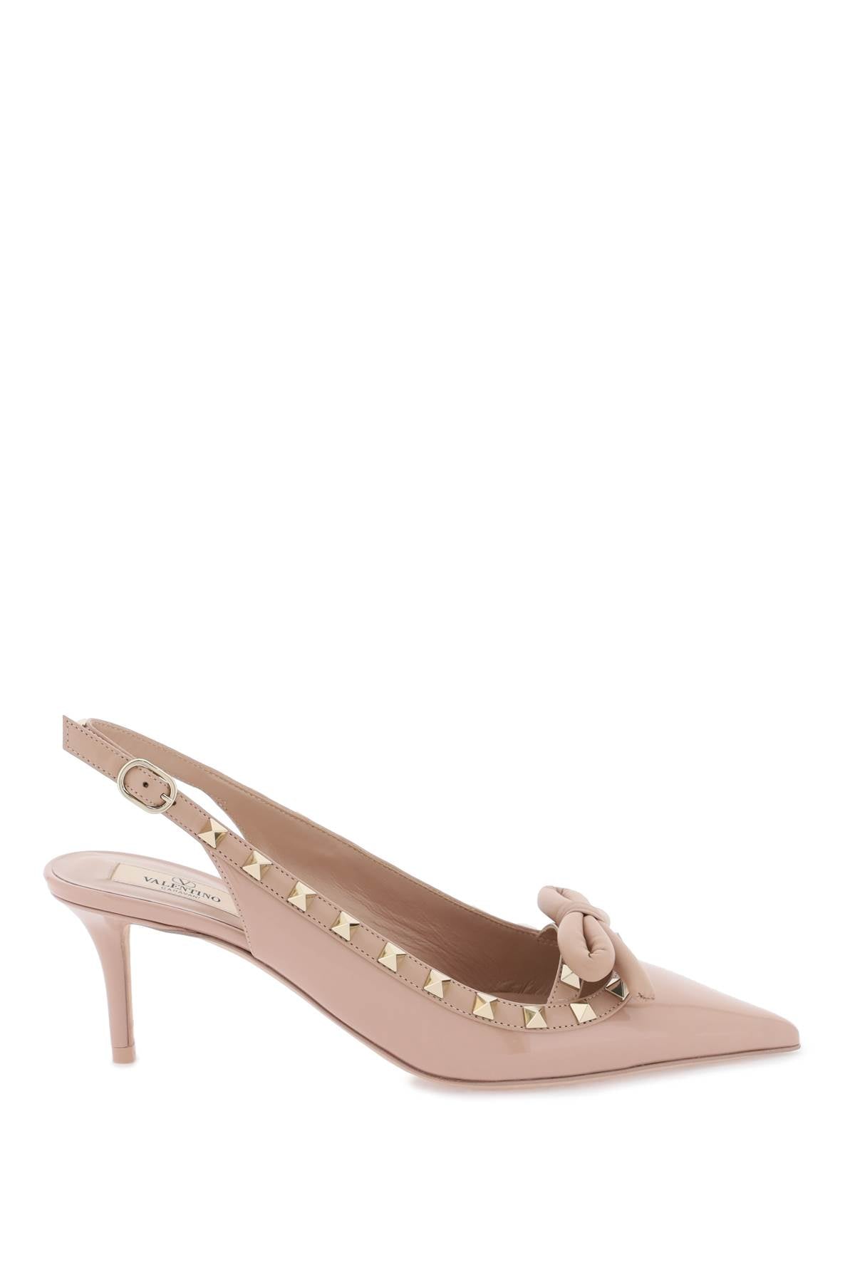 VALENTINO GARAVANI Iconic Rockstud Slingback Pumps - 100% Calf Leather, SS24 Collection