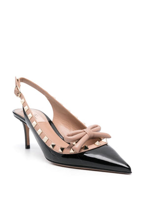 VALENTINO GARAVANI Women's 2024 Dress Shoes in Nero Rose Cannelle