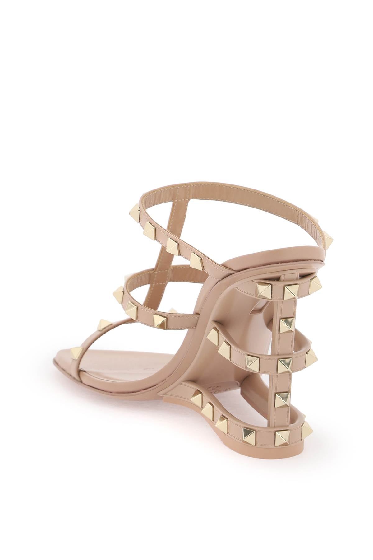 VALENTINO GARAVANI Cut-Out Wedge Flat with Metal Studs for Women - SS24 Collection