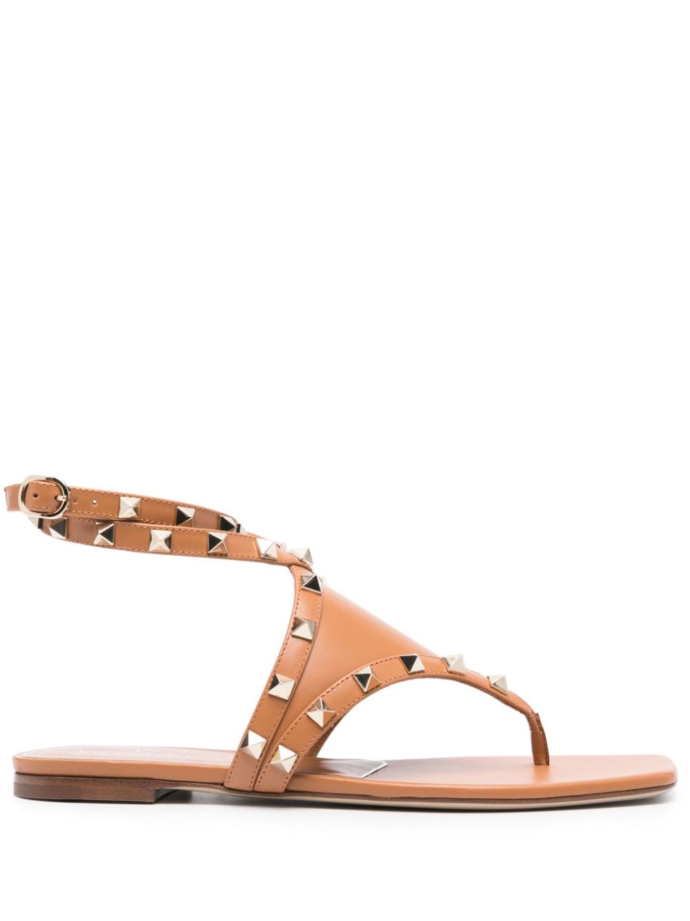 VALENTINO Almond Beige Studded Sandals for Women