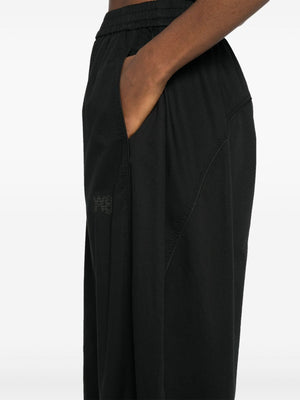 ALEXANDER WANG Chic Black Track Pants with Piping Detail