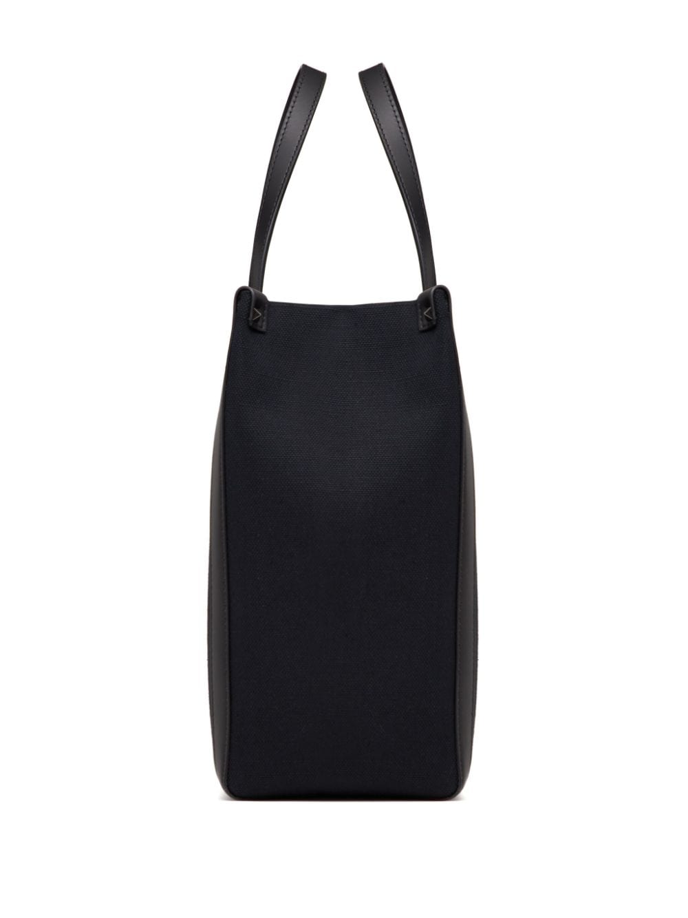 حقيبة يد جلد سوداء متوسطة الحجم مع تزيين روكستد للرجال