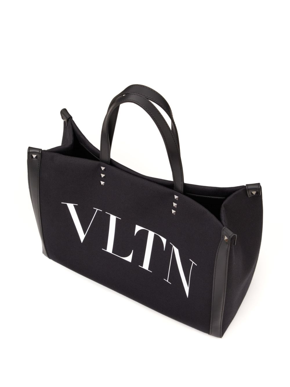 VALENTINO GARAVANI VLTN Medium Black Leather Tote