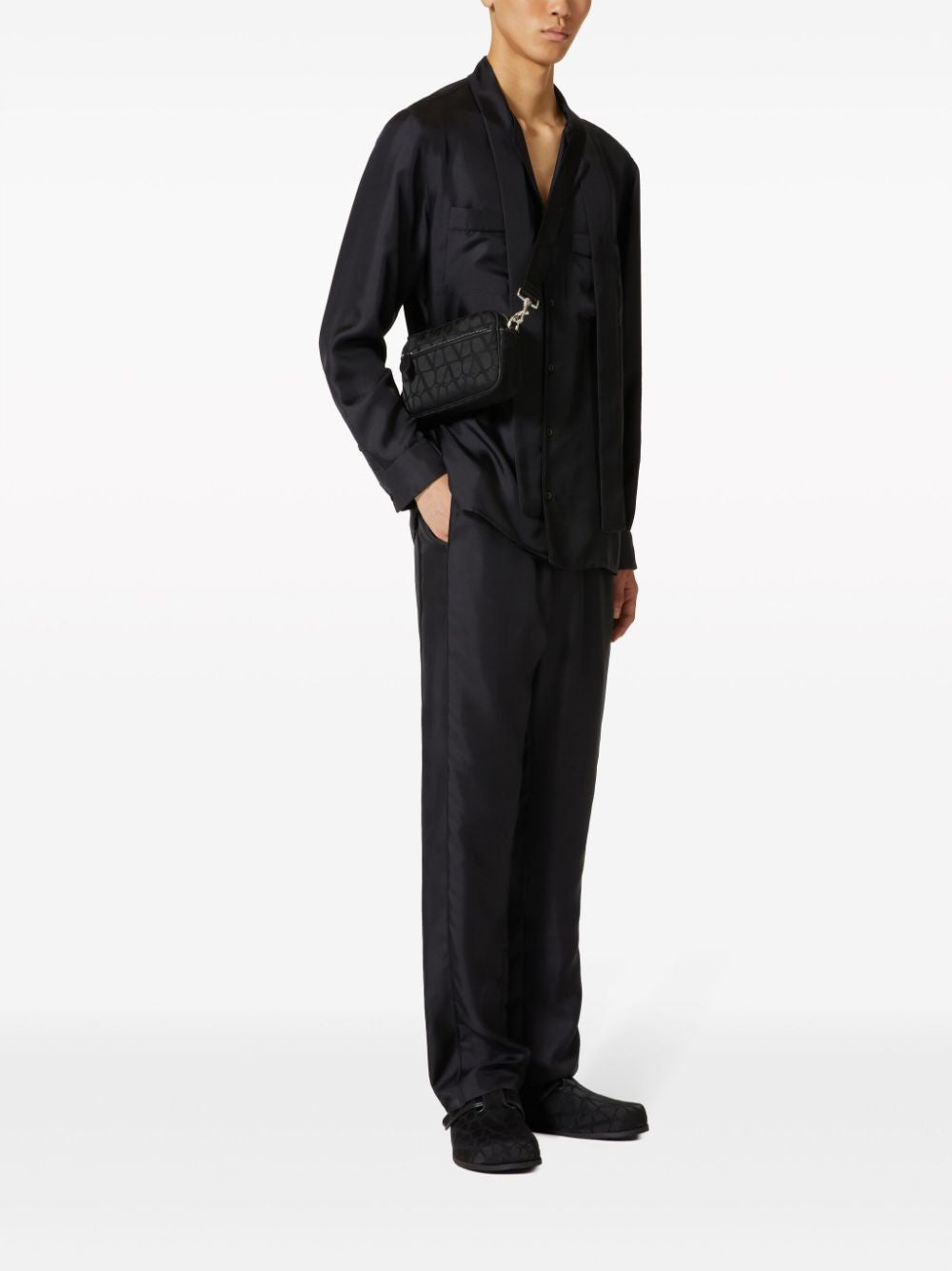VALENTINO Black Crossbody Handbag for Men - Spring/Summer 2024 Collection