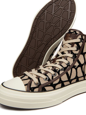 VALENTINO GARAVANI Beige Men's Sneakers for 2024 Season