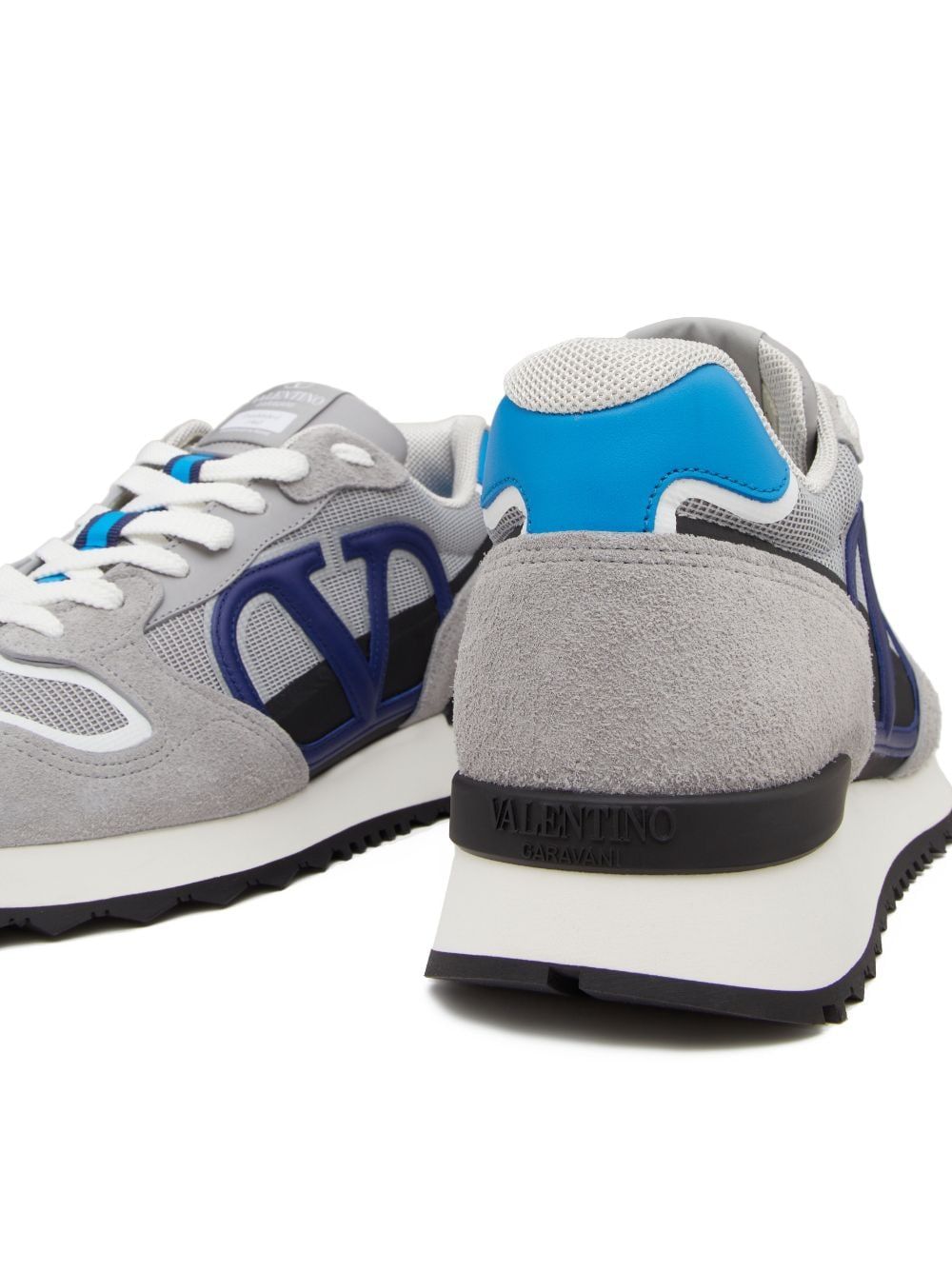 Grey Low-Top Sneakers with VLogo Signature Detail