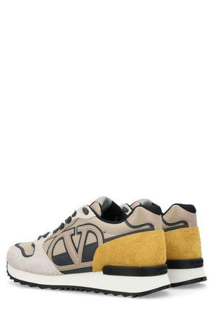 VALENTINO GARAVANI Grey Low-Top Sneakers with VLogo Detail for Men