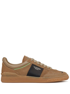 VALENTINO GARAVANI Beige and Black Leather Trainers for Men