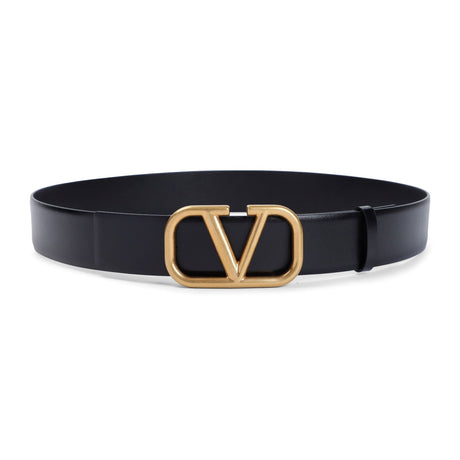 VALENTINO GARAVANI Signature VLogo Brushed Leather Belt, 4cm