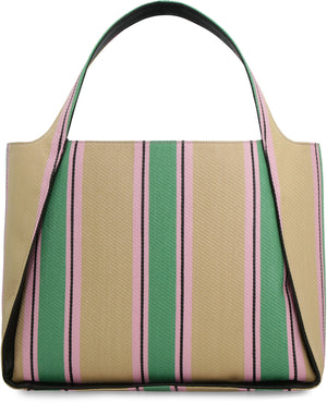 STELLA MCCARTNEY Multicolor Striped Tote Handbag for Women - Sustainable and Stylish