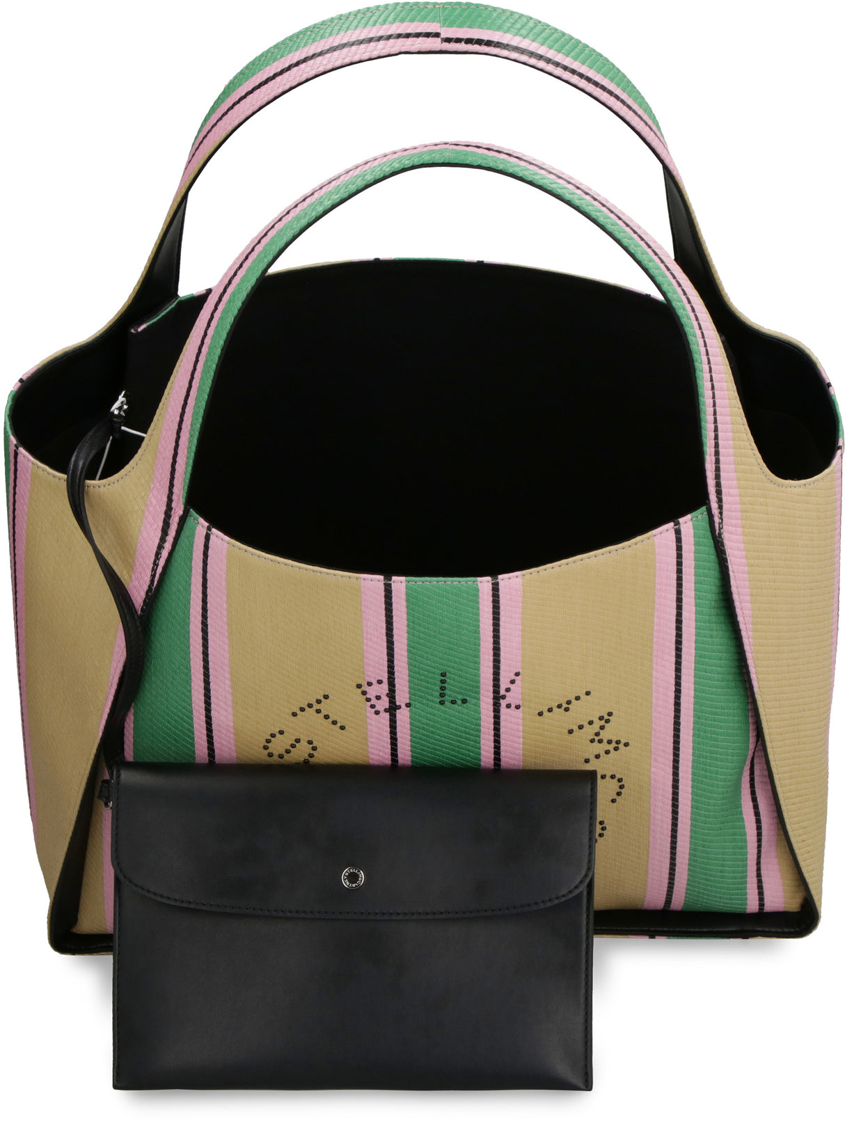 STELLA MCCARTNEY Multicolor Striped Tote Handbag for Women - Sustainable and Stylish