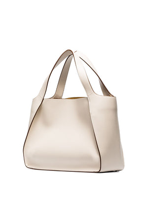 高級質感的白色Stella McCartney標誌手提袋