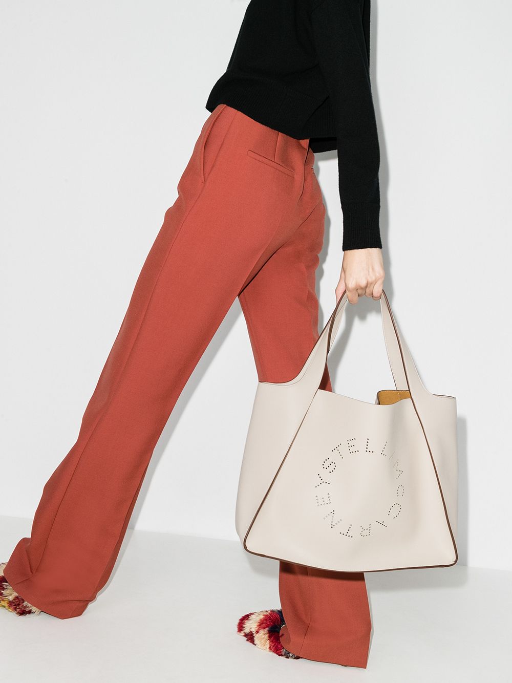 STELLA MCCARTNEY White Stella Logo Tote Handbag for Women - SS24 Collection