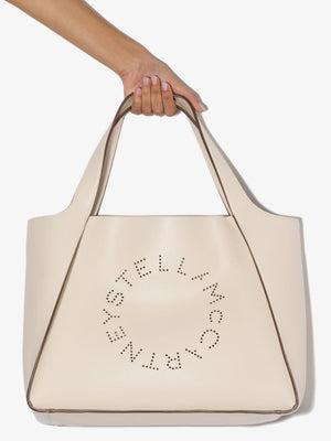 STELLA MCCARTNEY White Stella Logo Tote Handbag for Women - SS24 Collection