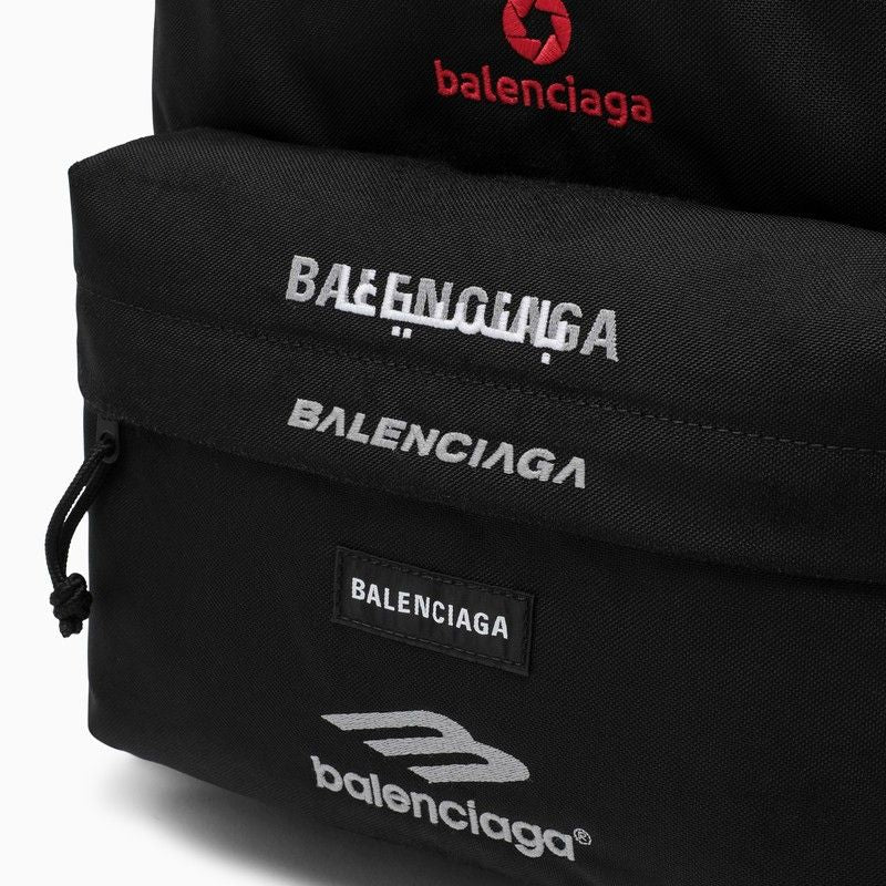 Balenciaga Nữ Đeo Ngược Đen Túi Xách Tái Chế Nylon