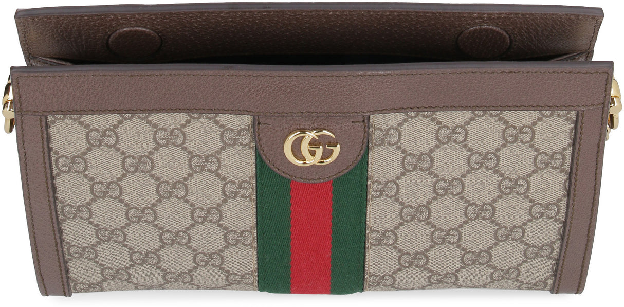 GUCCI Mini GG Supreme Shoulder Handbag with Chain Strap