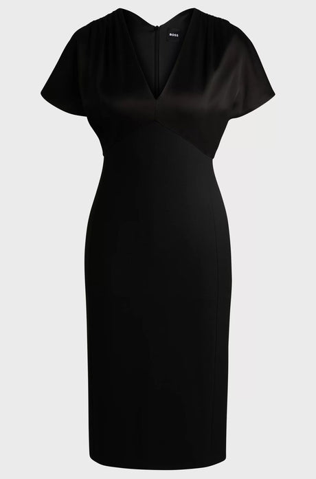 BOSS Elegant Black Dress - Perfect for Fall 2024