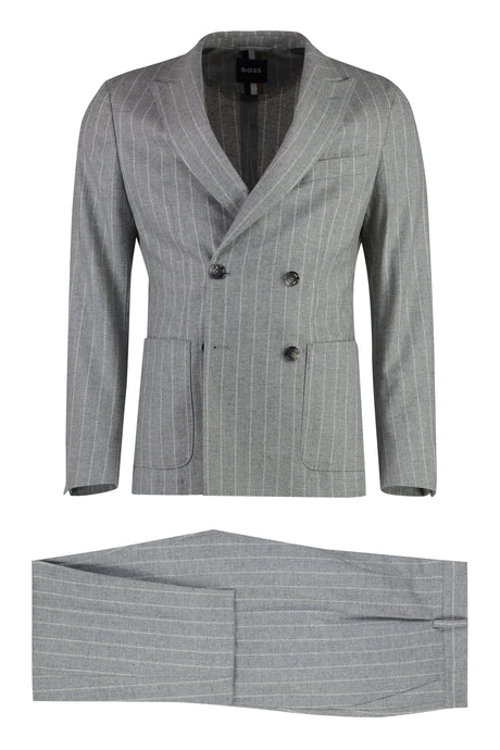 BOSS Pinstriped Wool Two-Piece Suit for Men