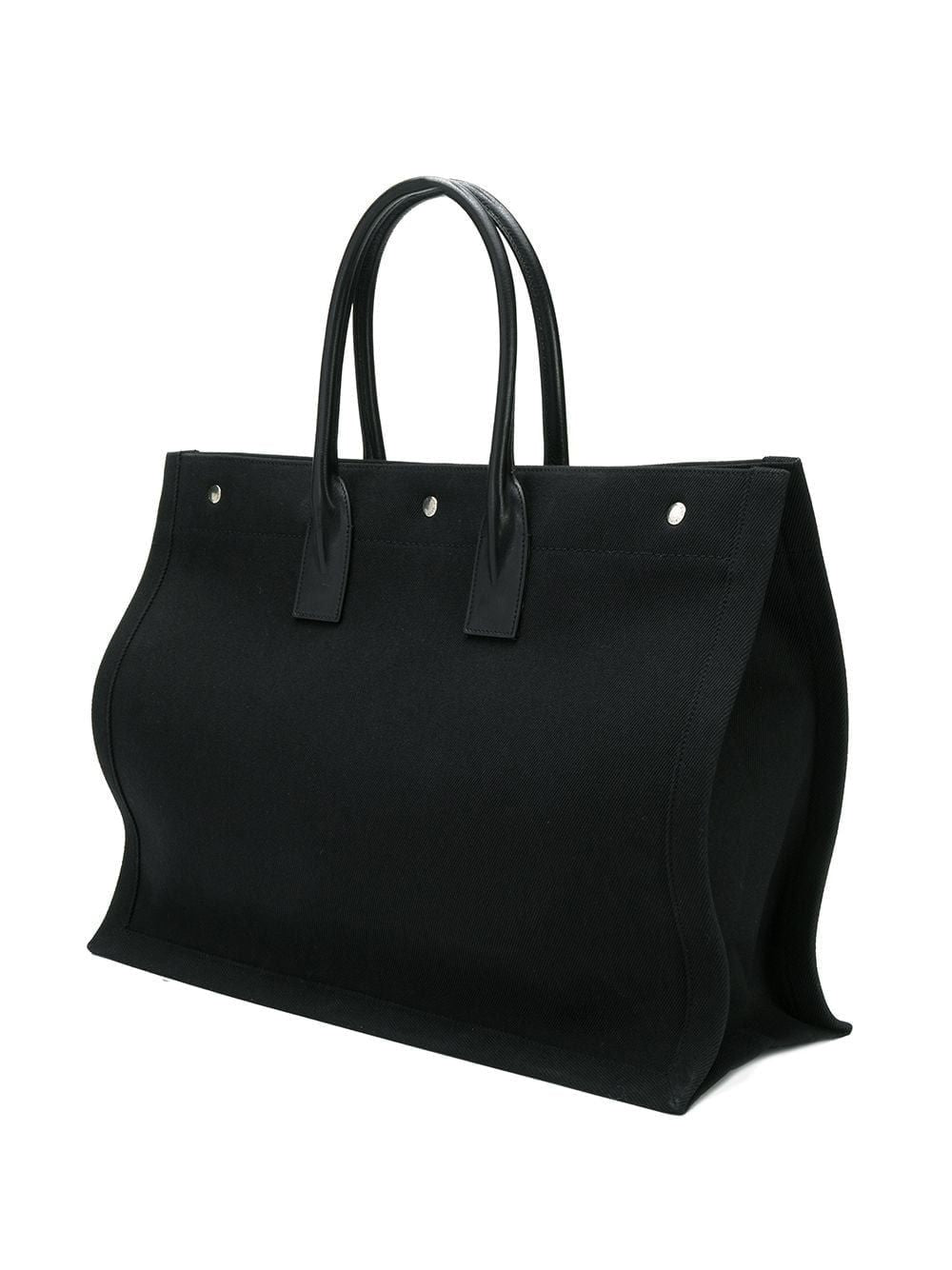 SAINT LAURENT Canvas Tote Handbag for Men - Black