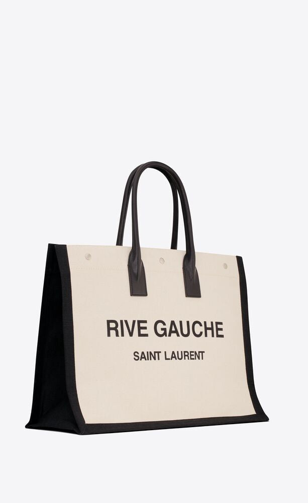 Black Rive Gauche Print Tote for Men - FW23 Collection