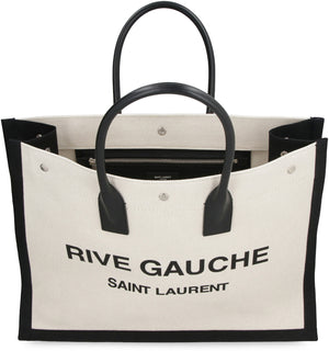 SAINT LAURENT Rive Gauche Canvas Tote Handbag for Women