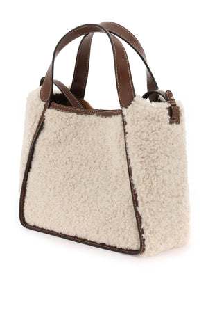 Faux Fur Crossbody Handbag with Removable Pouch for Women