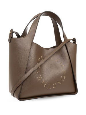 STELLA MCCARTNEY Eco-Chic Brown Logo Tote with Detachable Strap