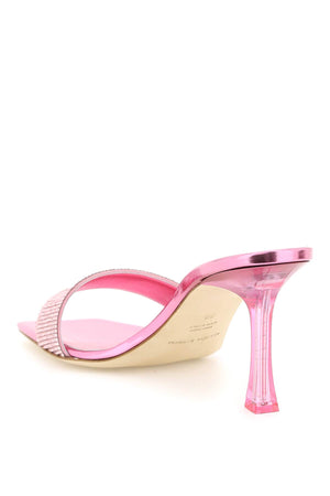 MAGDA BUTRYM Pink Rhinestone Flat Sandals for Women