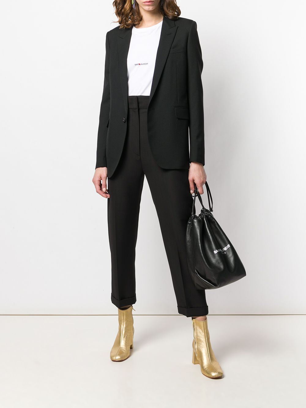 SAINT LAURENT Women's Black Classic Formal Blazer for FW23