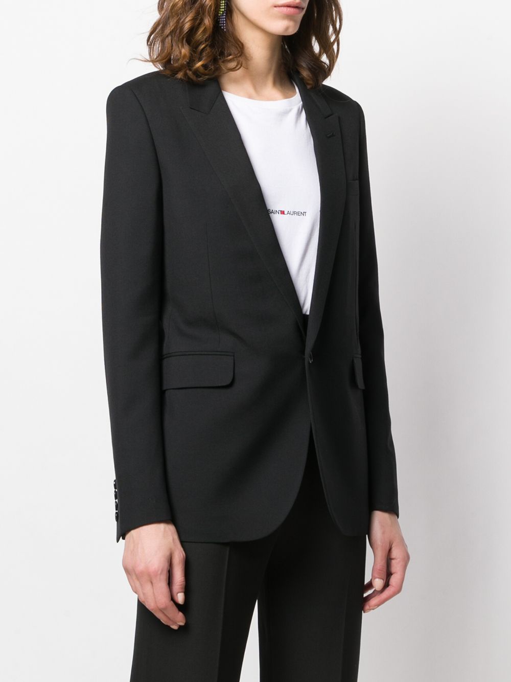 SAINT LAURENT Women's Black Classic Formal Blazer for FW23