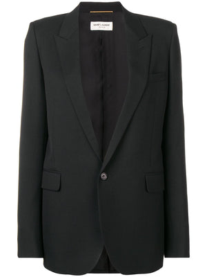 SAINT LAURENT Women's Black Classic Formal Blazer for FW23