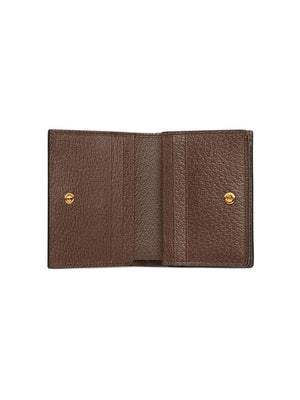 GUCCI Beige & Brown GG Supreme Wallet for Women - Small Size