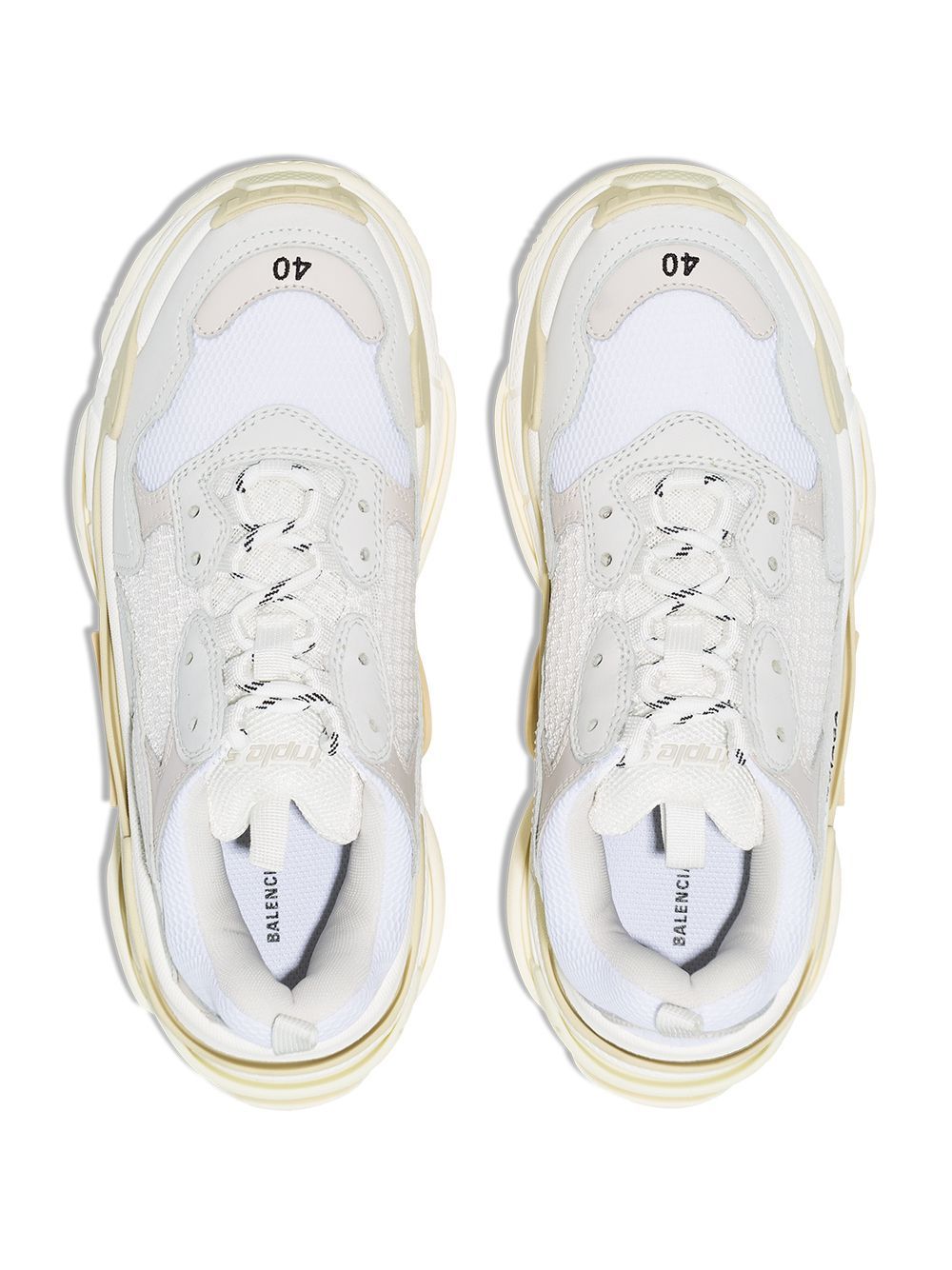 BALENCIAGA Triple S White Sneakers for Unisex in SS24 Collection