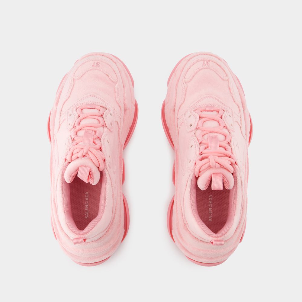 BALENCIAGA Triple S Pink Fashion Sneakers for Women