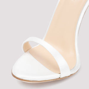 MAGDA BUTRYM Elegant White Silk & Viscose Pumps with Leather Heels, 10cm