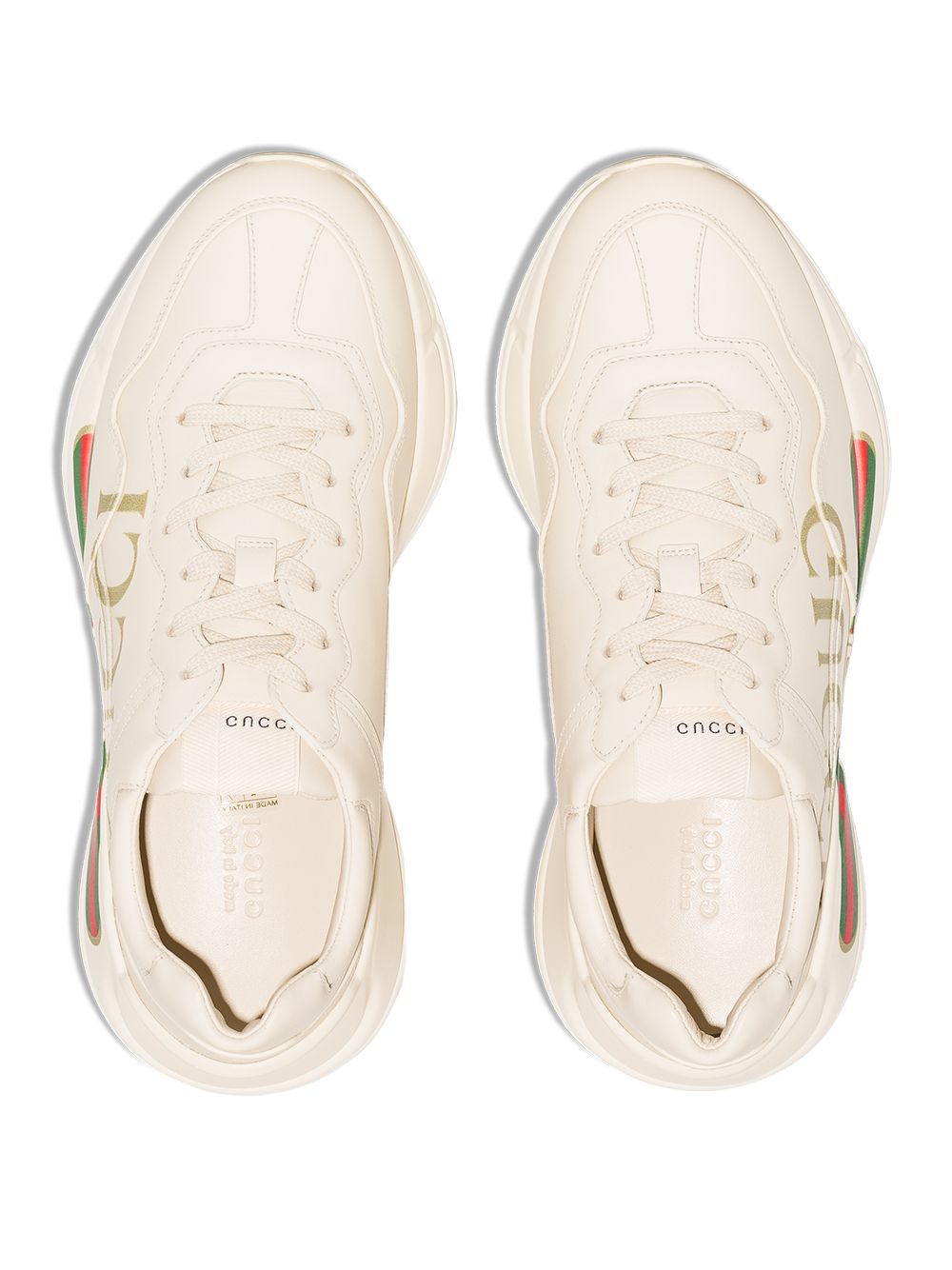 GUCCI Vintage Logo Leather Sneakers 6.5cm Heel