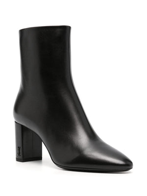 Stylish Black Leather Women's Ankle Boots - FW24 Collection