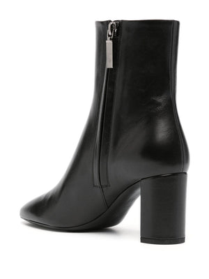 Stylish Black Leather Women's Ankle Boots - FW24 Collection