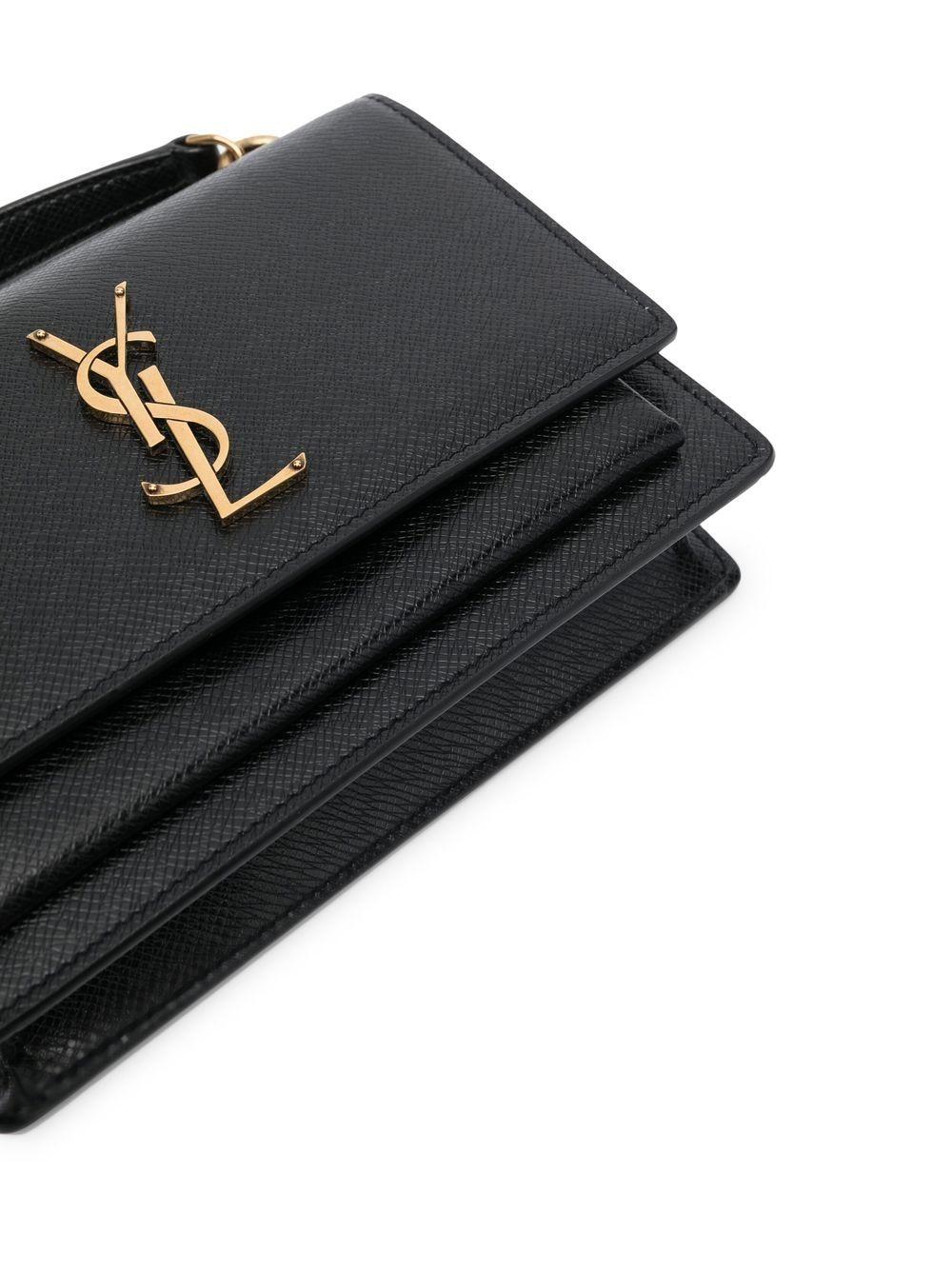 Black Sunset Logo Plaque Chain Wallet for Women, FW23