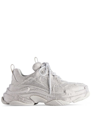 BALENCIAGA Men's Crystal Triple S Sneakers