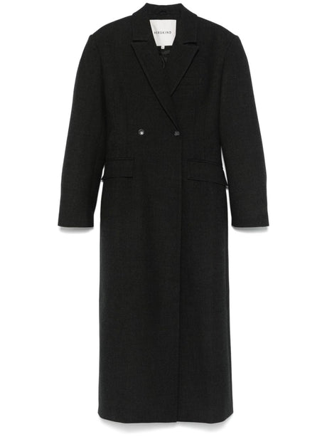 HERSKIND Wool Long Jacket for Women - Chic Anthracite