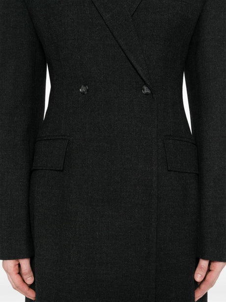 HERSKIND Wool Long Jacket for Women - Chic Anthracite